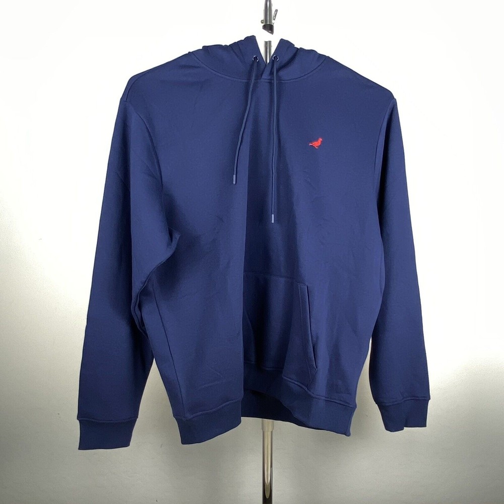 Staple Pigeon Embroidered Logo Fleece Pullover Hoodie Blue Men's Large NWT